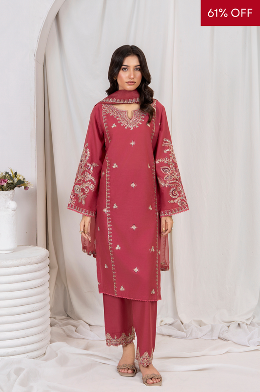 PINK OPAL EMBROIDERED 3PCS